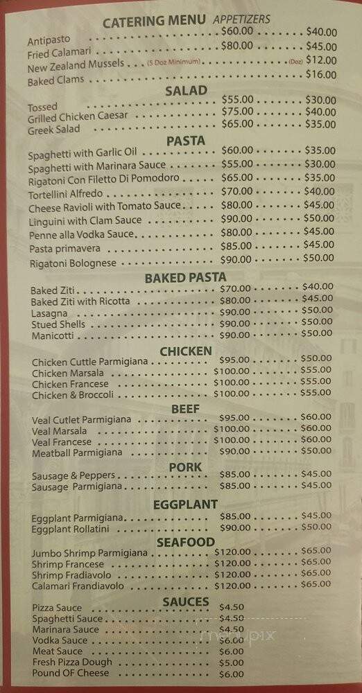 Rosa Pizzeria of Harlem - New York, NY menu_pic