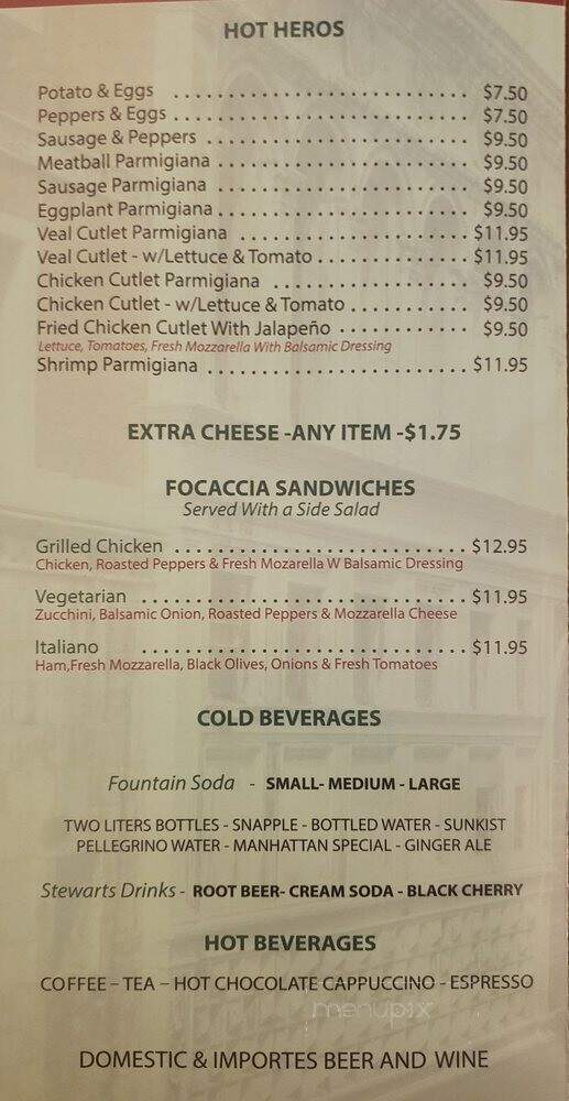 Rosa Pizzeria of Harlem - New York, NY menu_pic