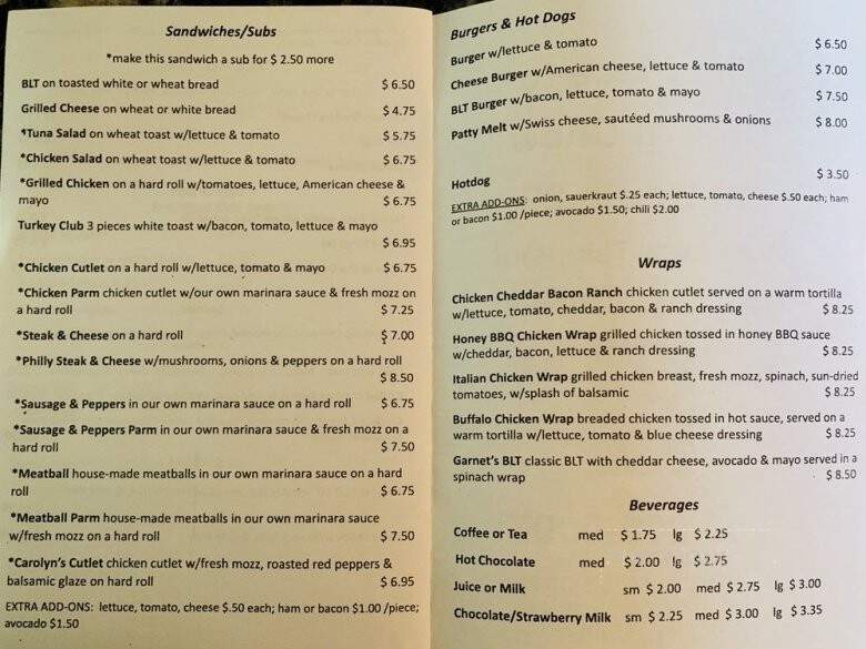 Route 22 Chat n Chew - Northford, CT menu_pic