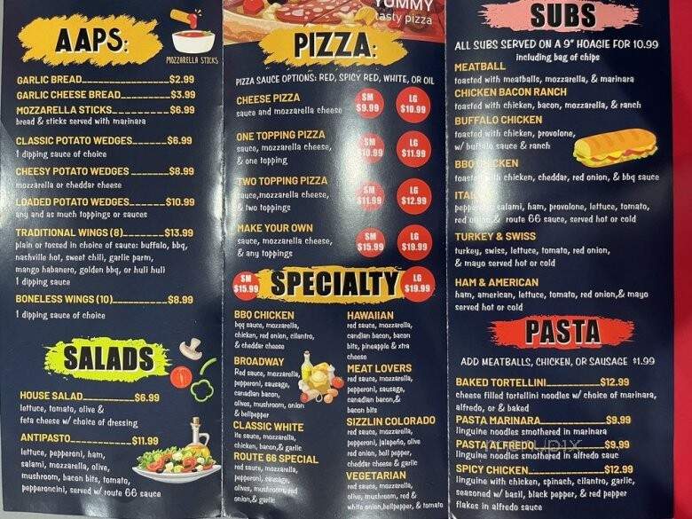 Route 66 Pizzeria - Needles, CA menu_pic