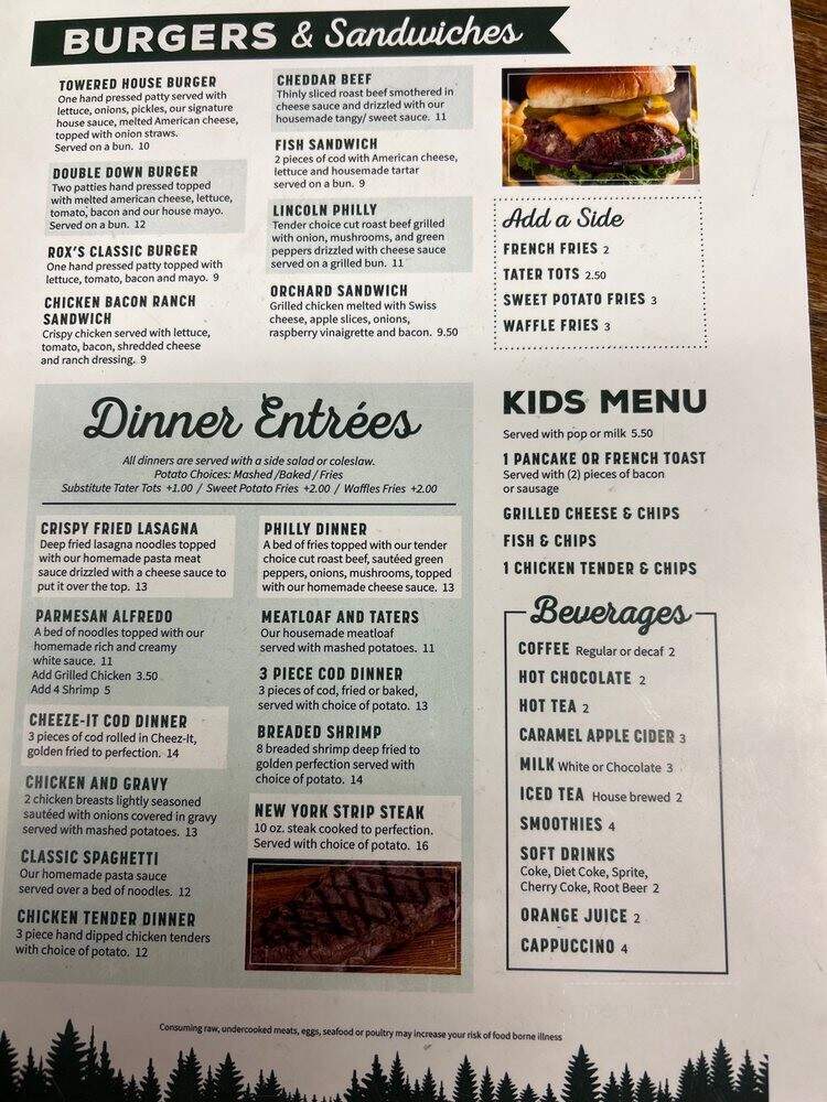 Rox's Family Diner - Lincoln, MI menu_pic