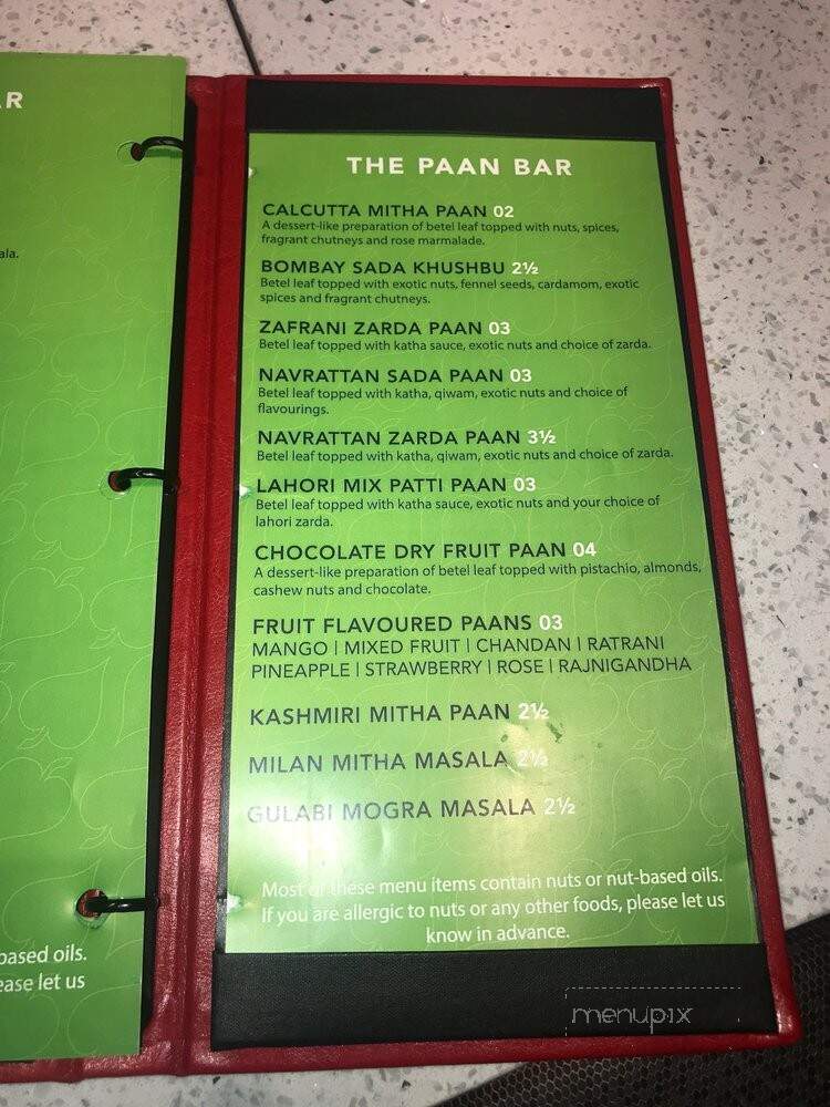 Royal Paan - Pickering, ON menu_pic