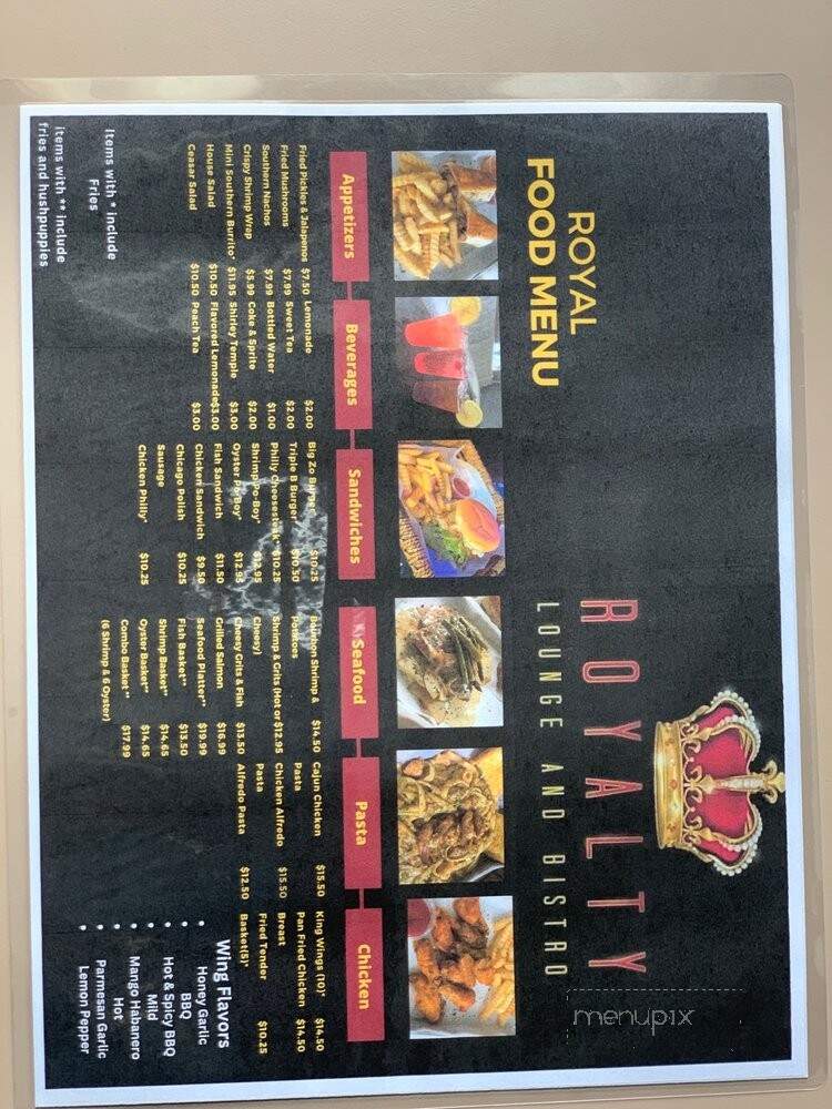 Royalty Lounge and Bistro - Port Gibson, MS menu_pic