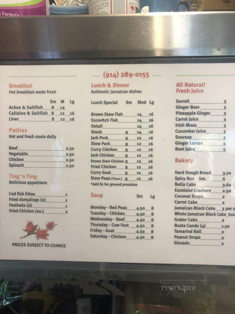 Ruths Jamaican Hot & Cold Deli - White Plains, NY menu_pic