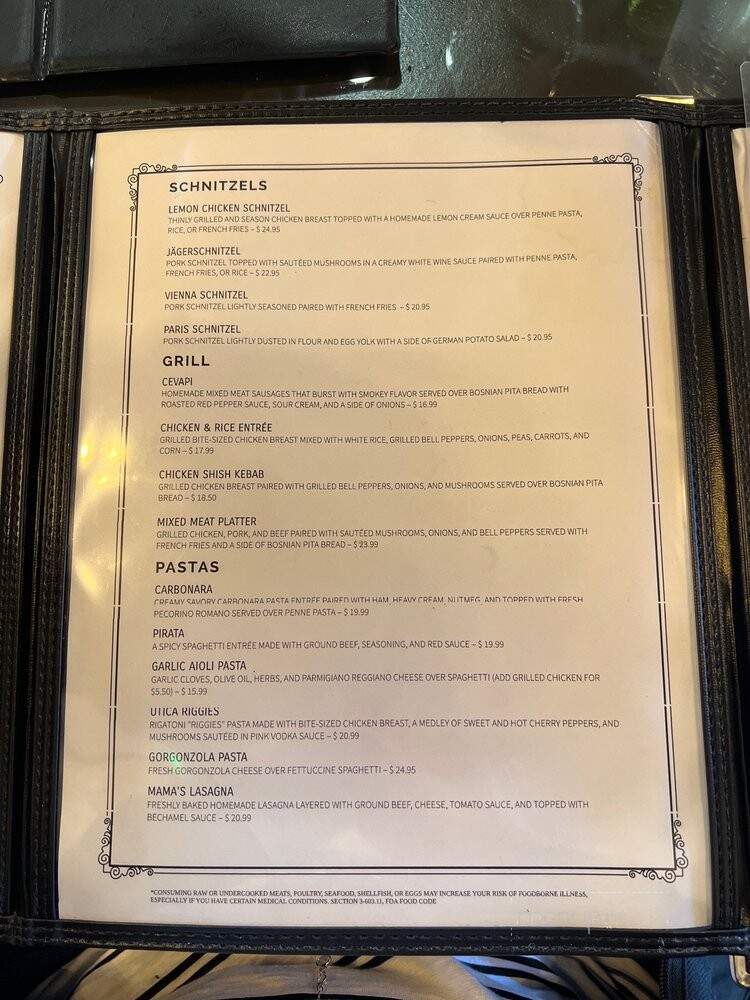 Sabina's Europa - Niceville, FL menu_pic