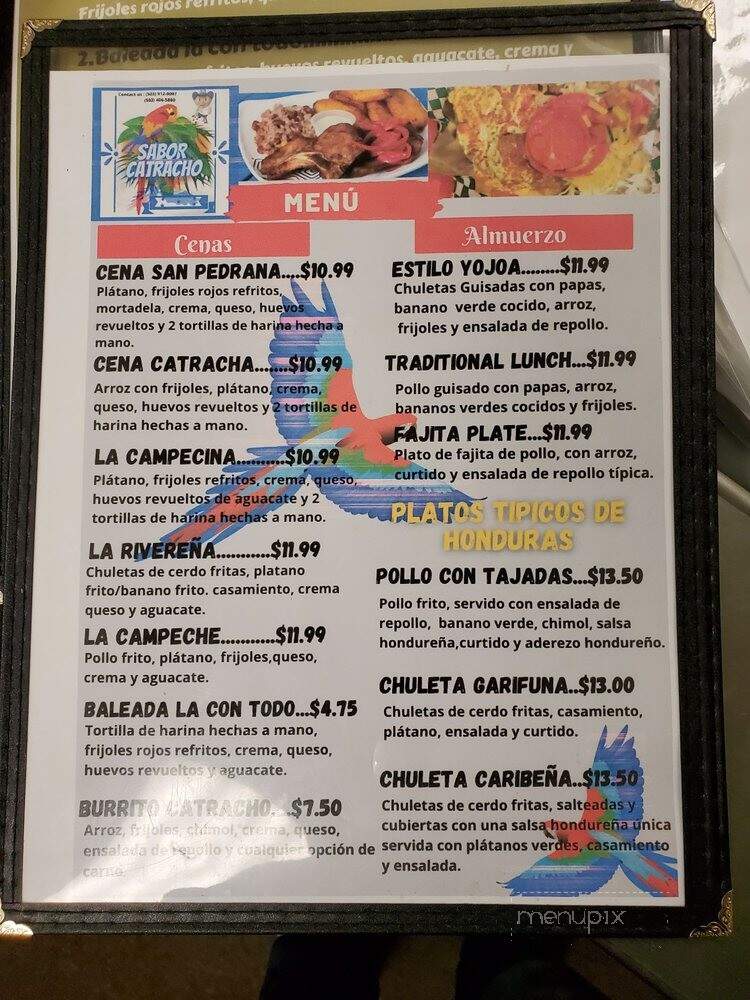 Sabor Catracho - Portland, OR menu_pic