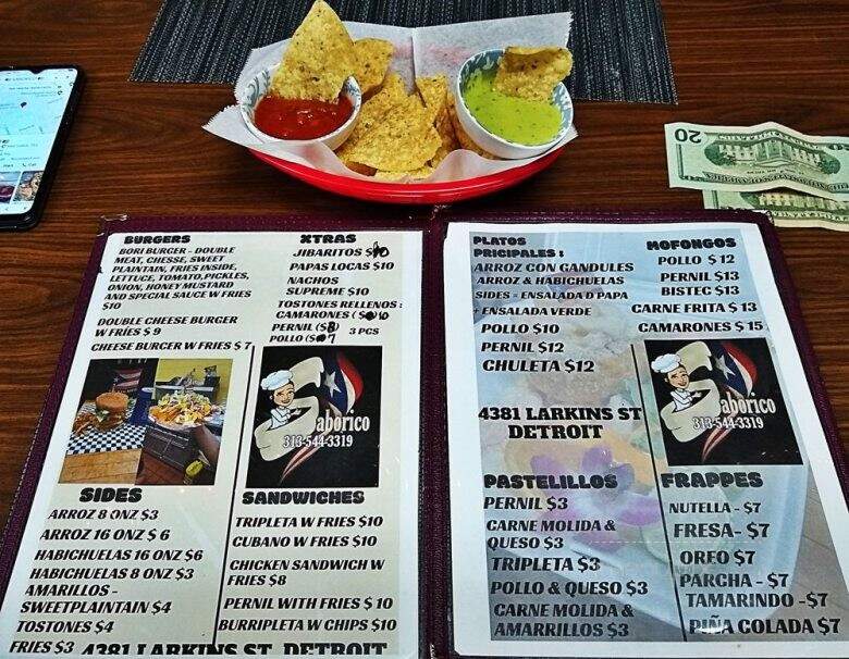 Saborico - Detroit, MI menu_pic