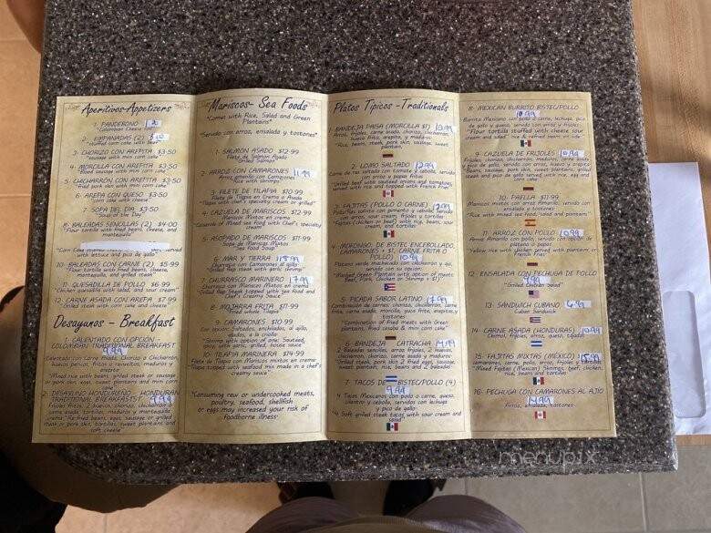 Sabor Latino - Bradenton, FL menu_pic