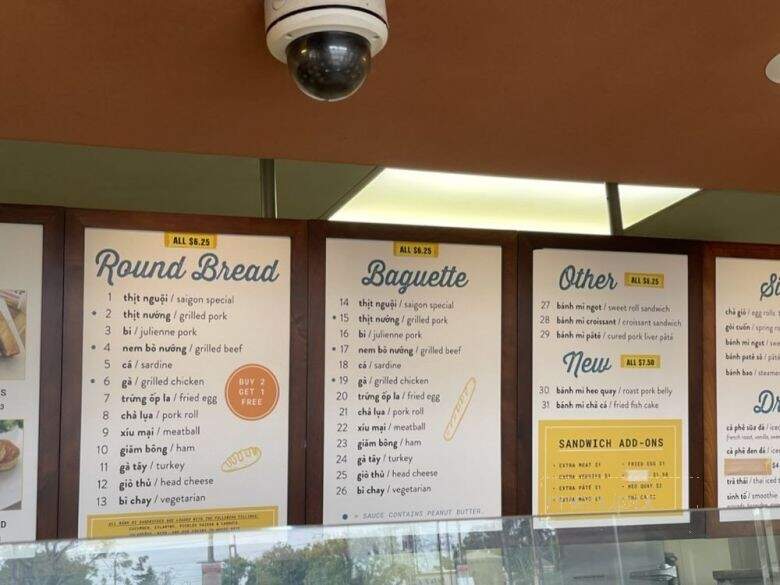 Saigon's Bakery Sandwiches - Rosemead, CA menu_pic