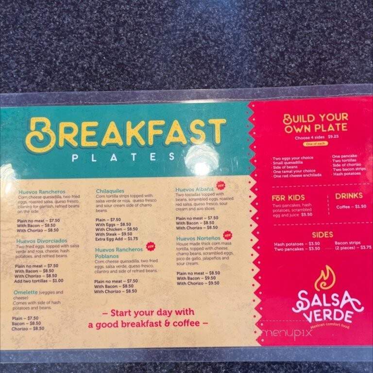 Salsa Verde Restaurant - Tucson, AZ menu_pic