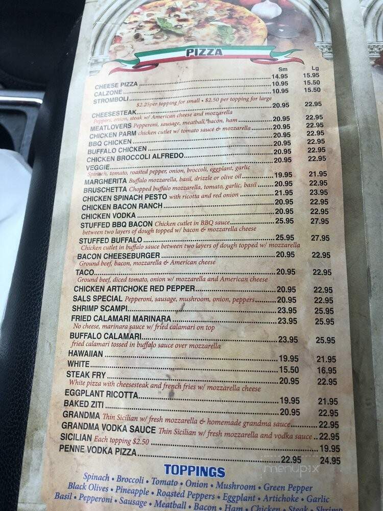 Sal's Pizza Factory - Charlotte, NC menu_pic