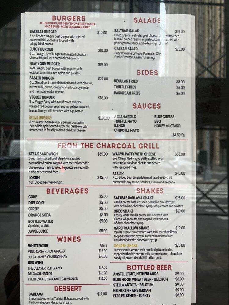 Salt Bae - New York, NY menu_pic