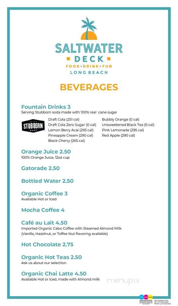 Saltwater Deck - Long Beach, CA menu_pic