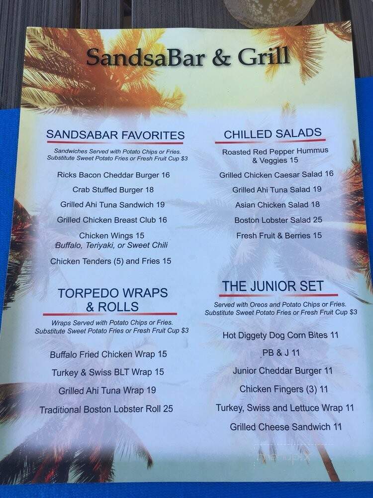 Sandsabar - Henderson, NV menu_pic
