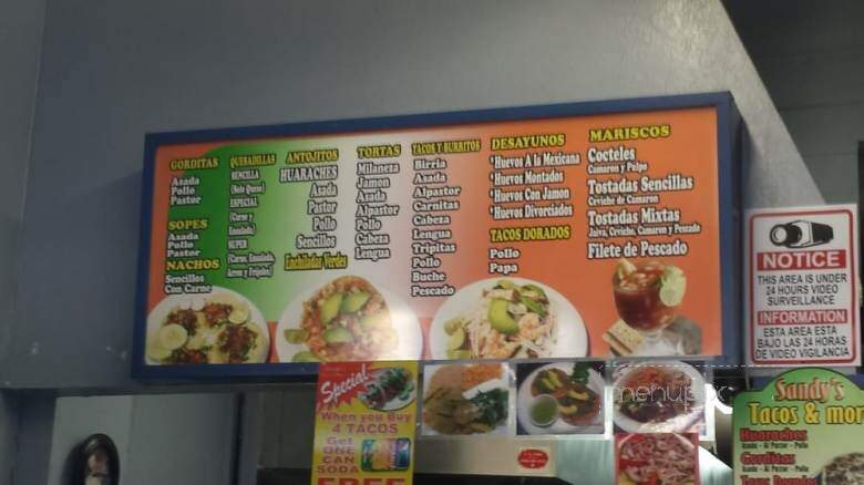 Sandy's Restaurant - North Hollywood, CA menu_pic