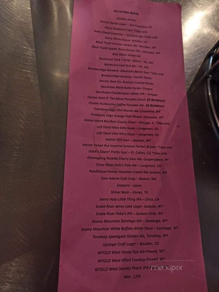 Sanford's Grub & Pub - Rawlins, WY menu_pic