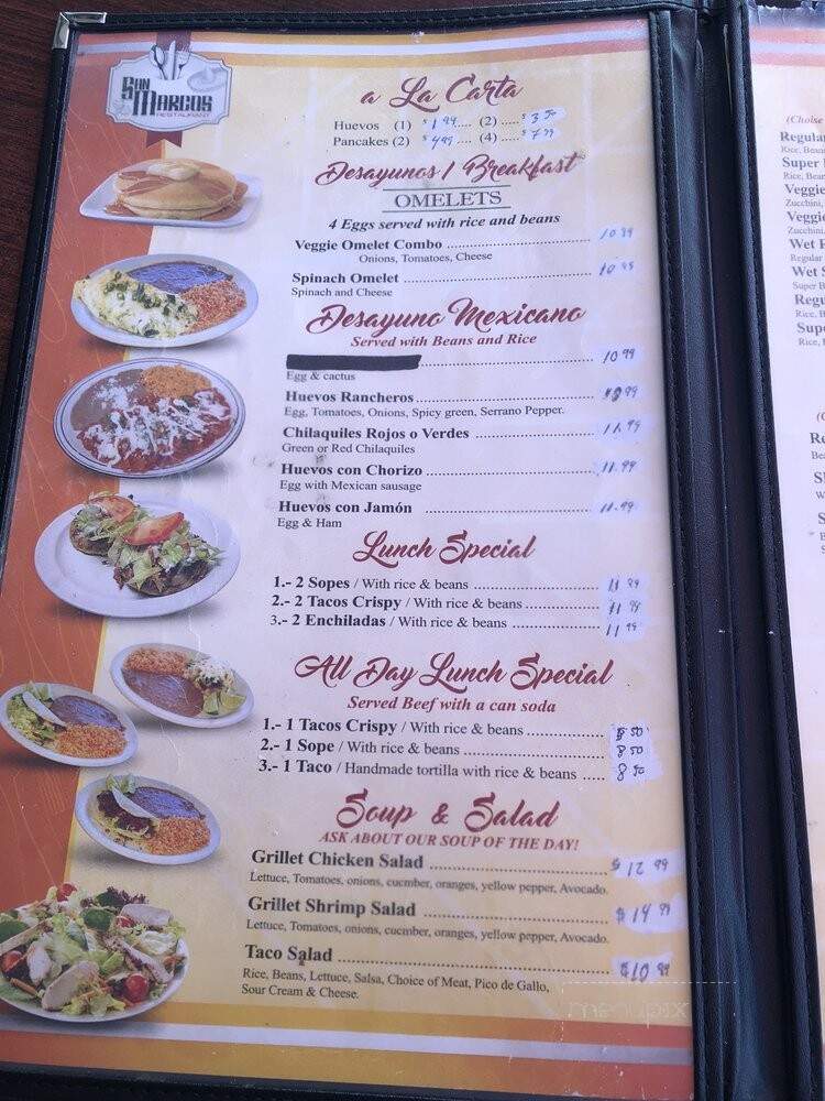 Taqueria San Marcos - Hayward, CA menu_pic
