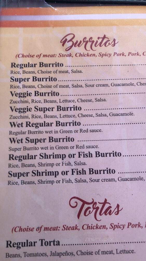 Taqueria San Marcos - Hayward, CA menu_pic