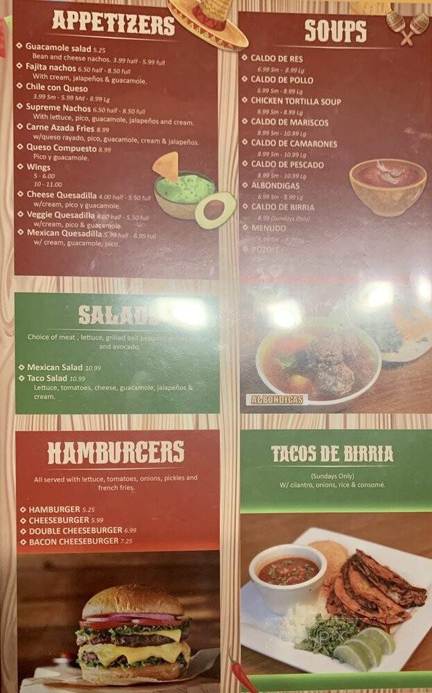 San Miguel Mexican Restaurant - Sewell, NJ menu_pic