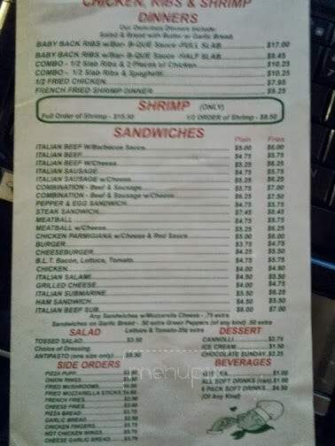 Montes Pizza - Chicago, IL menu_pic