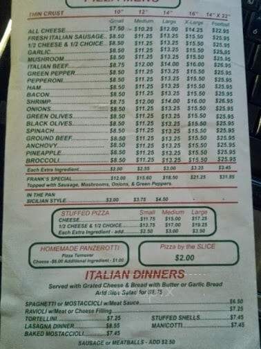 Montes Pizza - Chicago, IL menu_pic