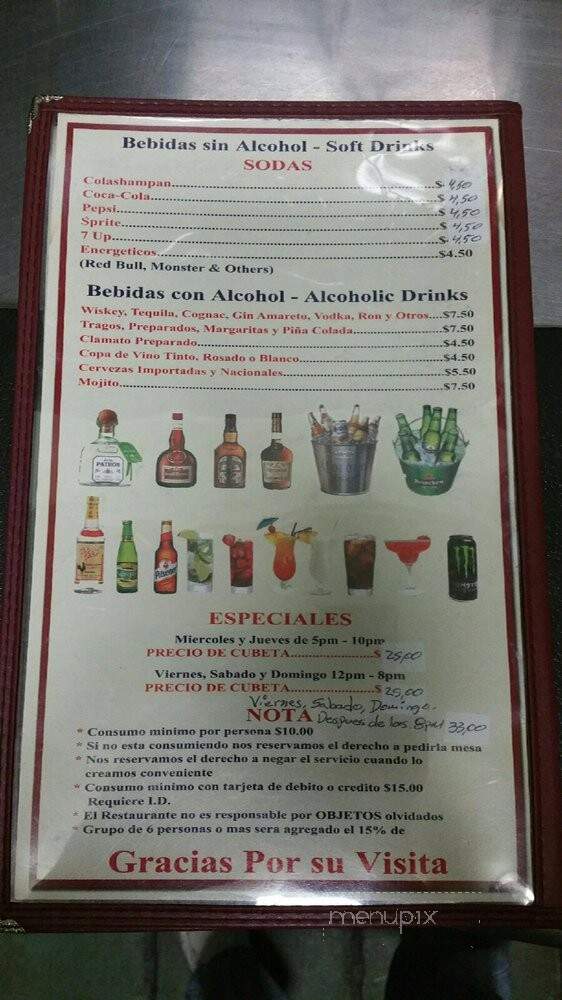 San Salvador Restaurant - Los Angeles, CA menu_pic