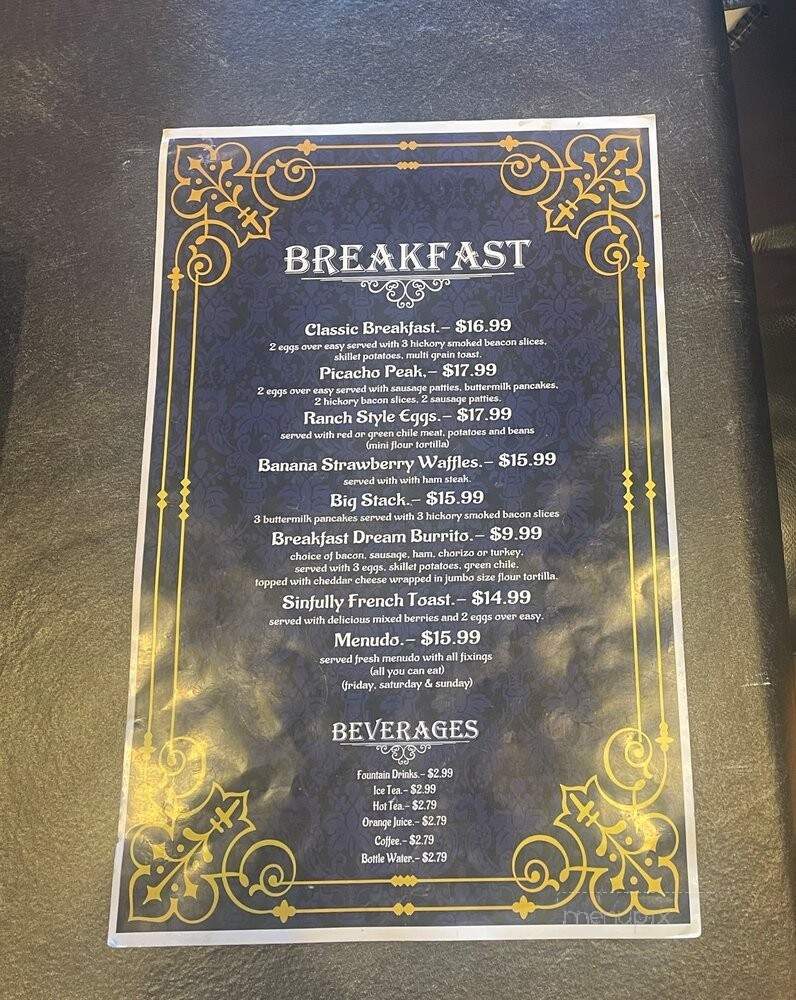 Sante Fe Restaurant - Las Cruces, NM menu_pic
