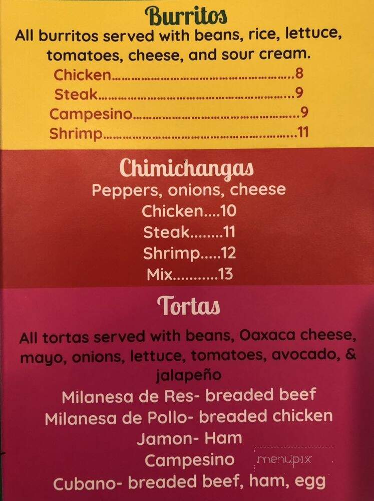 Sareli Mexican Restaurant - Manahawkin, NJ menu_pic