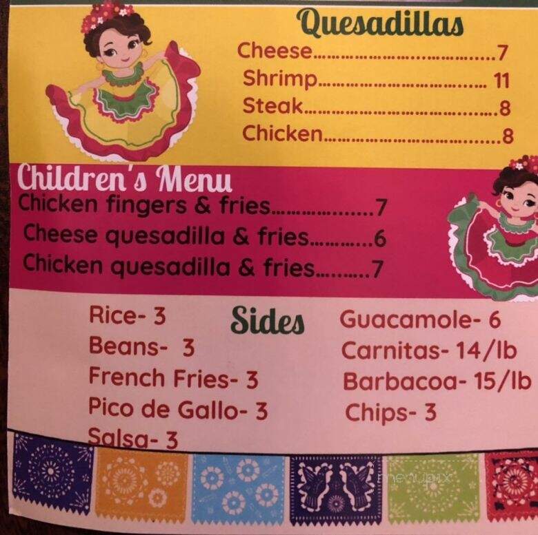 Sareli Mexican Restaurant - Manahawkin, NJ menu_pic