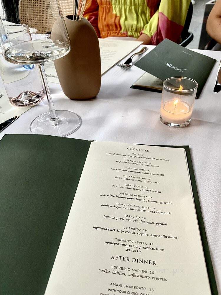 Sassetta - Dallas, TX menu_pic