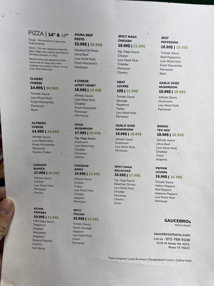 SauceBros - Plano, TX menu_pic