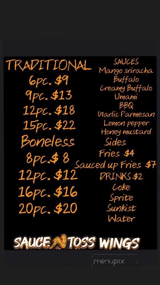 Sauce N Toss Wings - North Hollywood, CA menu_pic