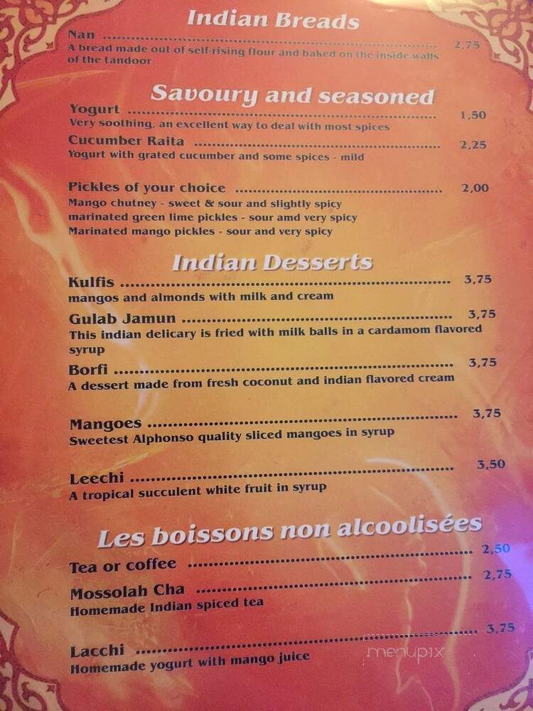 Saveur De L'Inde - Quebec, QC menu_pic
