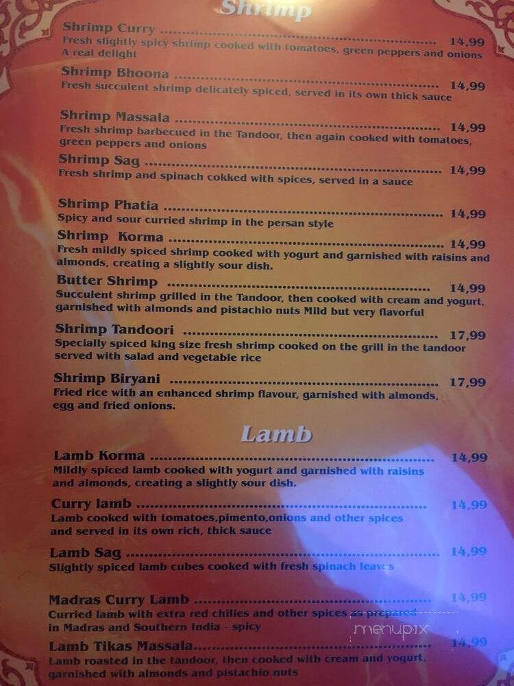 Saveur De L'Inde - Quebec, QC menu_pic