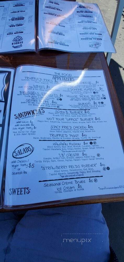 Scholb Premium Ales - Long Beach, CA menu_pic
