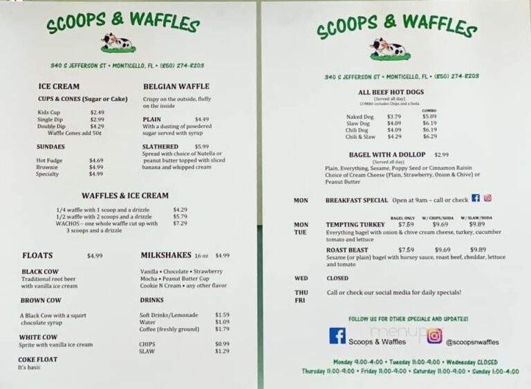 Scoops & Waffles - Monticello, FL