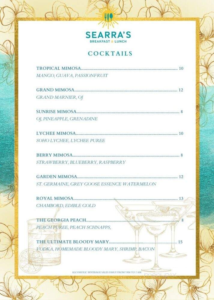 Searra's Breakfast & Lunch - Fairburn, GA menu_pic