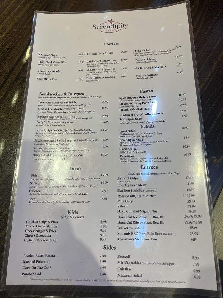 Serendipity Cafe and Bar - Moorpark, CA menu_pic