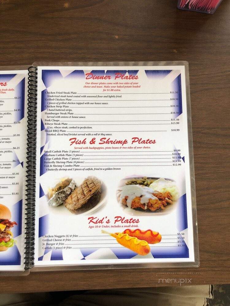 Shady Oak Restaurant - Broken Bow, OK menu_pic