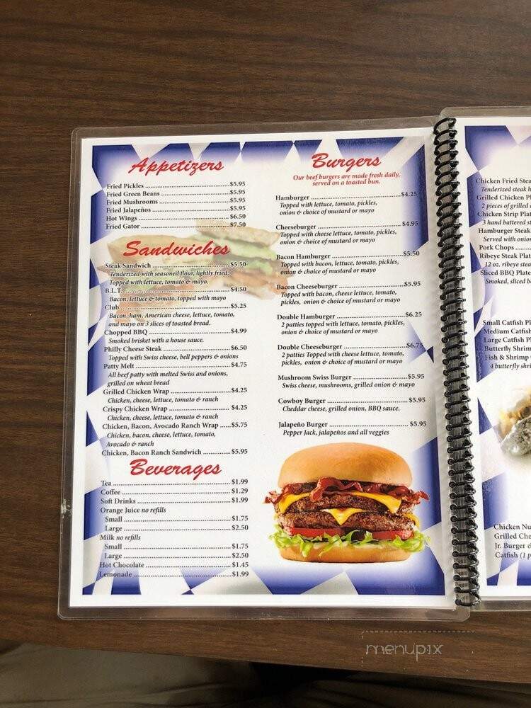 Shady Oak Restaurant - Broken Bow, OK menu_pic