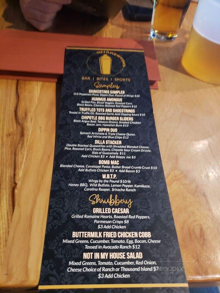 Shakertins - Allen, TX menu_pic
