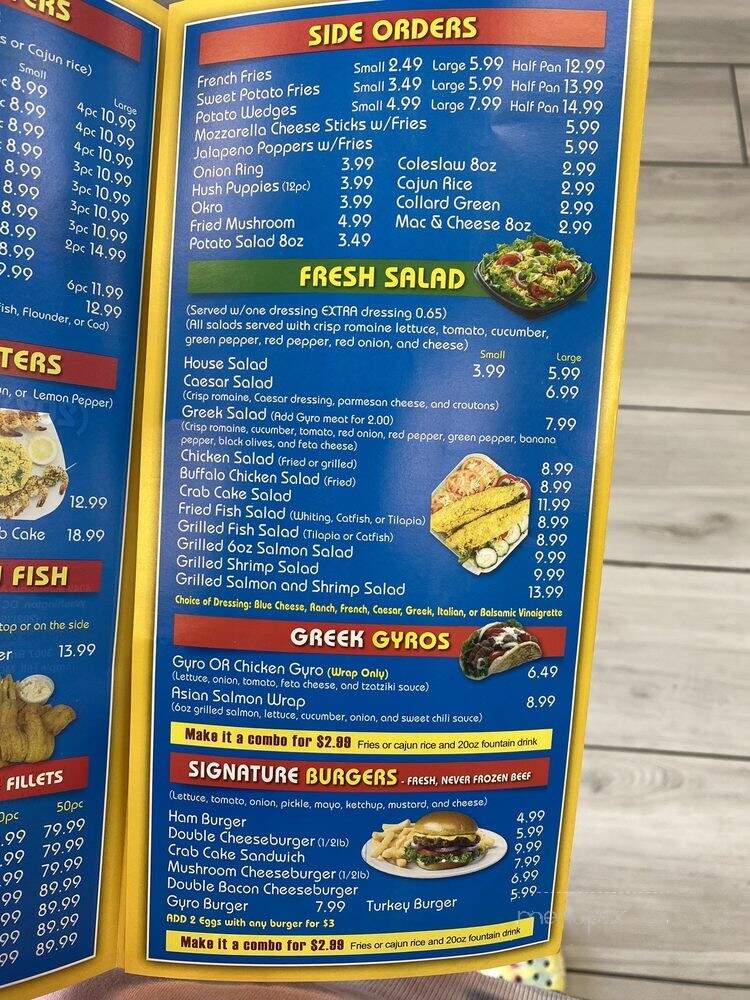 Sharks Fish and Chicken - Washington, DC menu_pic