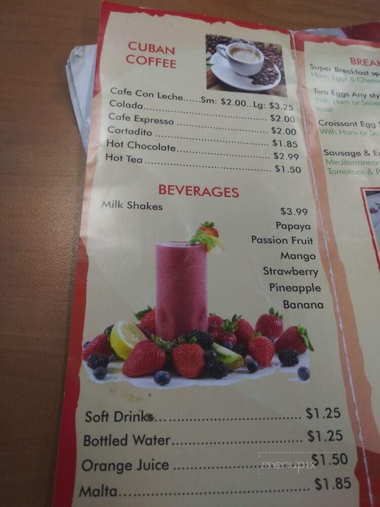 Shez Carvel - Pompano Beach, FL menu_pic