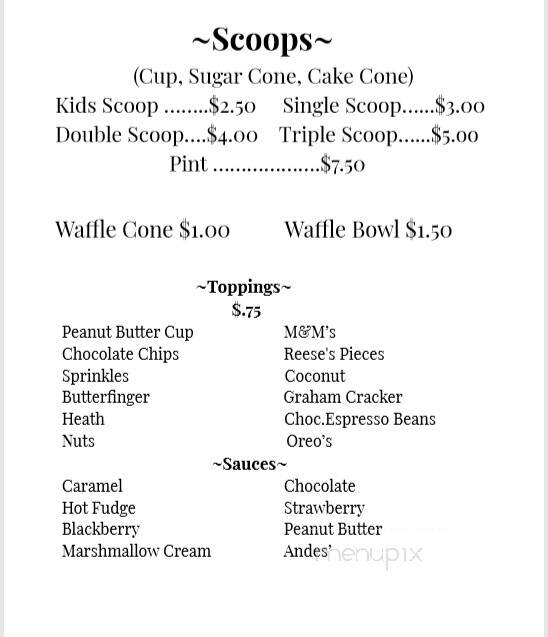 Shingletown Scoops - Shingletown, CA menu_pic