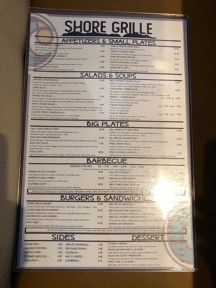 Shore Grille - San Pedro, CA menu_pic