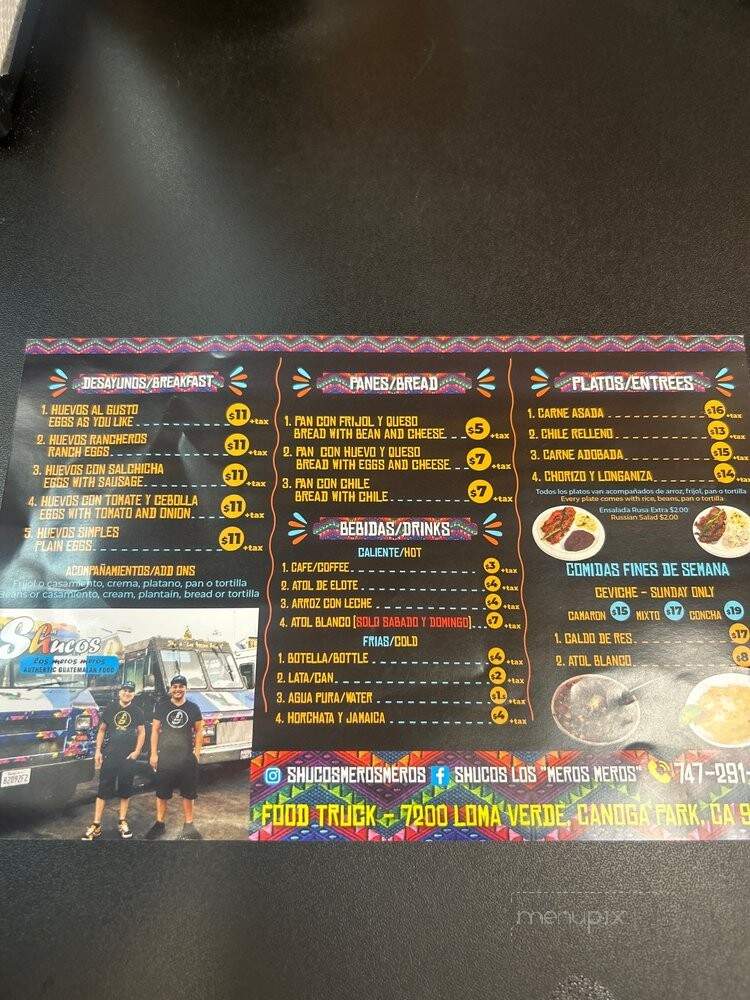 Shucos Los Meros Meros - Van Nuys, CA menu_pic