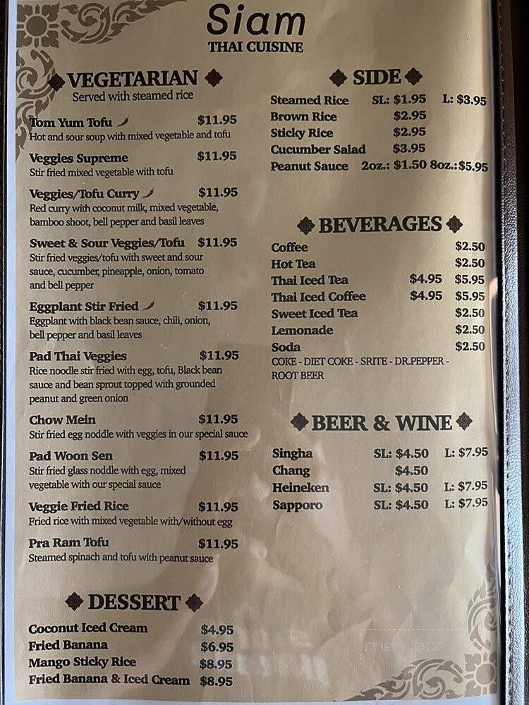 Siam Thai - Victorville, CA menu_pic