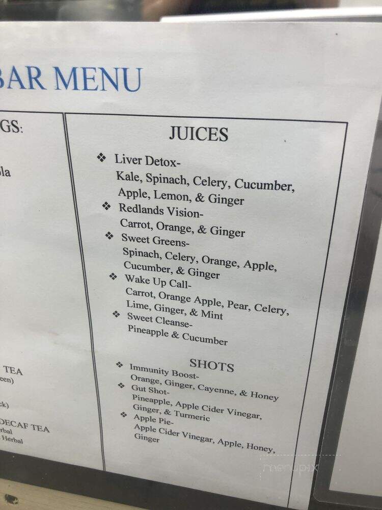 Side Door Coffee & Juice Bar - Redlands, CA menu_pic