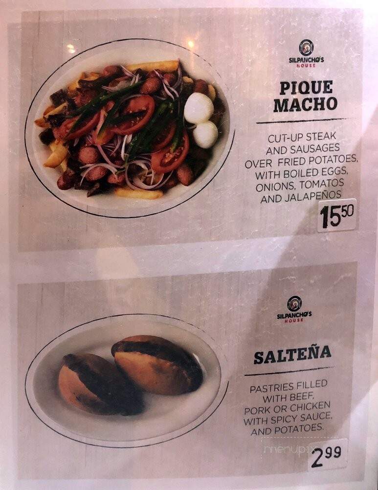Silpancho's House - Alexandria, VA menu_pic