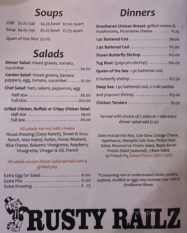 Cricket - Clinton, OH menu_pic